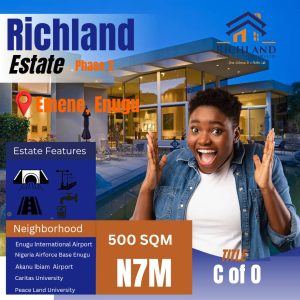 Richland Estate Phase 2, Emene, Enugu (Full Plot)